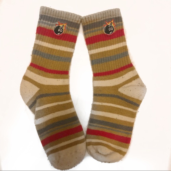 The Hundreds Unisex Multi Color Striped Socks OS - Picture 5 of 5